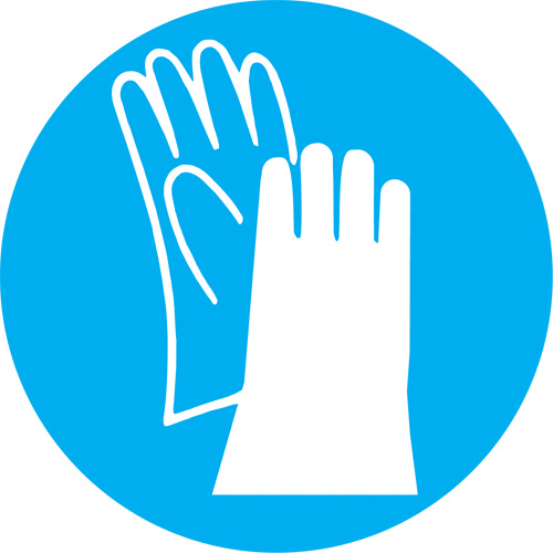 Brady  58557  Right to Know Pictogram Labels -Gloves, Vinyl, Sheet, 1-1/4" L x 1-1/2" W - Each