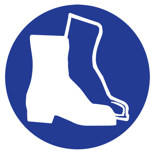 Brady  58561  Right to Know Pictogram Labels -Boots, Vinyl, Sheet, 1" L x 1-1/8" W - Each