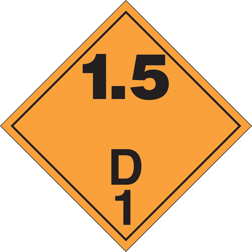 Incom Top Tape & Label TT150DA Explosive Materials TDG Placard Explosive Materials TDG Placard, Aluminum - Each