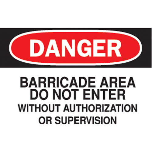Accuform Signs ""Barricade Area Do Not Enter"" Sign  (Each)-Click on options for variations & Details.