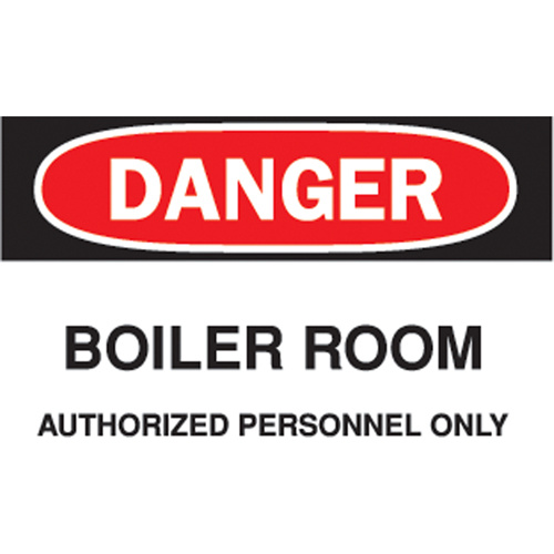 Accuform Signs ""Boiler Room"" Sign  (Each)-Click on options for variations & Details.