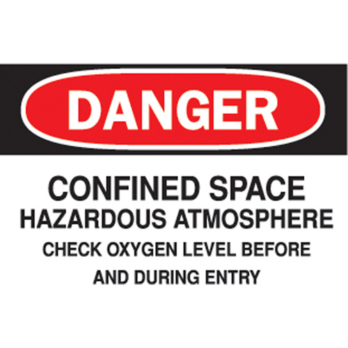 Accuform Signs MCSP078VP "Confined Space" Sign, 10" x 14", Plastic, English-(Each)