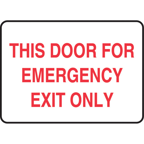 Accuform Signs ""Door For Emergency Exit"" Sign  (Each)-Click on options for variations & Details.