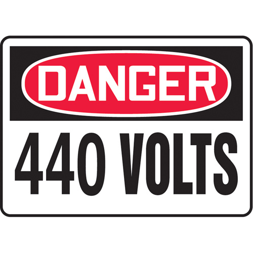 Accuform Signs ""440 Volts"" Sign  (Each)-Click on options for variations & Details.