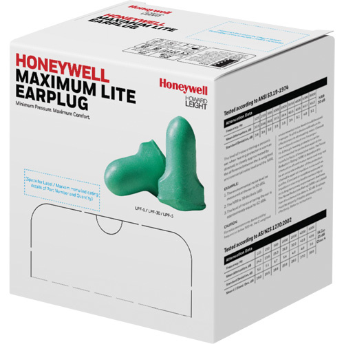 PIP Global Safety LPF-1-D Howard Leight™ Maximum Lite Earplugs Howard Leight™ Maximum Lite Earplugs, Bulk - B - Box of 500 Pairs