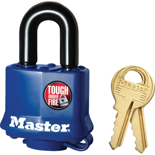 Master Lock  312  Weather-Resistant Padlock, Keyed Different, Laminated Steel, 1-9/16" Width - Each