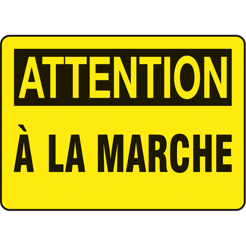 Accuform Signs ""À la marche"" Sign  (Each)-Click on options for variations & Details.