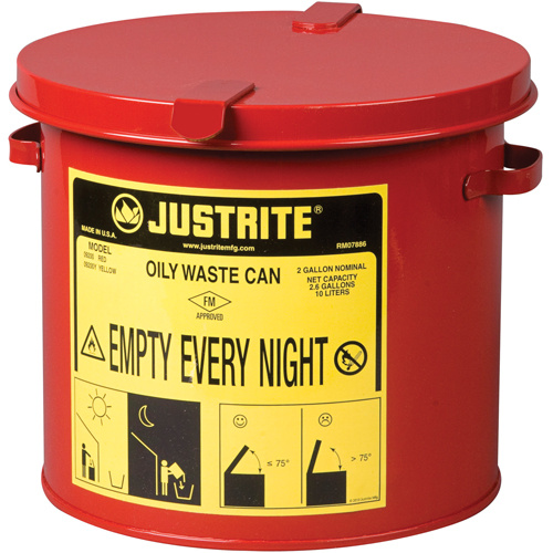 Justrite Oily Waste Cans  (Each)-Click on options for variations & Details.