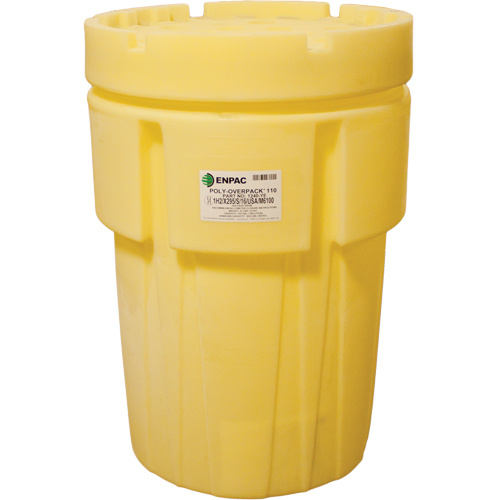 Enpac 1040-YE Poly-Overpack 110 Salvage Drum, 103 US gal., Stationary-(Each)