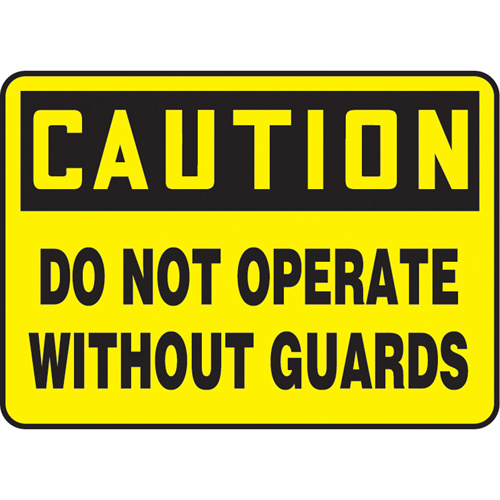 Accuform Signs ""Do Not Operate Without Guards"" Sign  (Each)-Click on options for variations & Details.