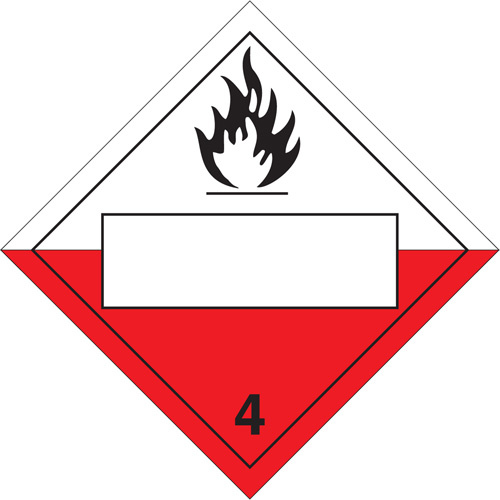 Brady  09050R  Spontaneous Combustibles TDG Placard, Plastic - Each