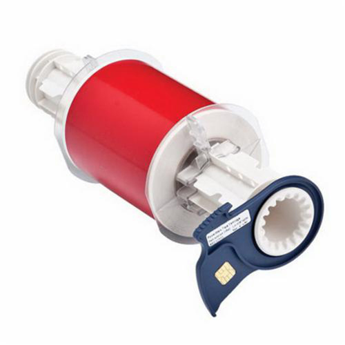 Brady  13540  Indoor-Outdoor Label Printer Tape, Vinyl, Red, 4" Width - Each