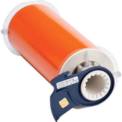 Brady  13556  Indoor-Outdoor Label Printer Tape, Vinyl, Orange, 8" Width - Each