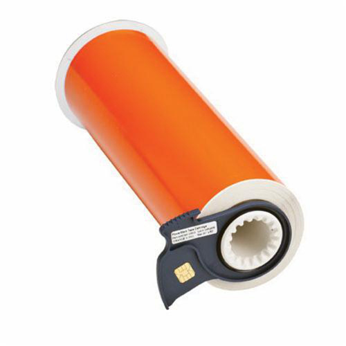 Brady  13613  Indoor-Outdoor Label Printer Tape, Vinyl, Orange, 10" Width - Each