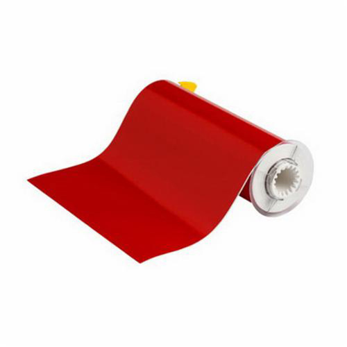Brady  13610  Indoor-Outdoor Label Printer Tape, Vinyl, Red, 10" Width - Each