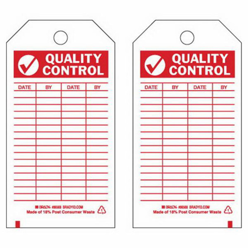 Brady 86568 Material Control Tags, Polyester, 3" W x 5-3/4" H, English-(Pack of 10)