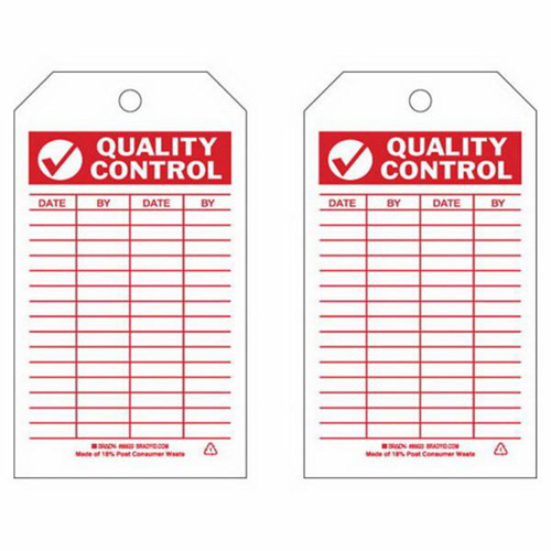 Brady 86623 Material Control Tags, Polyester, 4" W x 7" H, English-(Pack of 10)