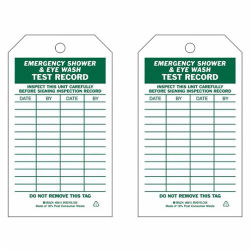 Brady 86615 Inspection Record Tags, Polyester, 4" W x 7" H, English-(Pack of 10)