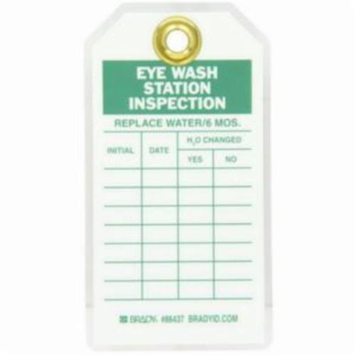 Brady 86437 Inspection Record Tags, Polyester, 3" W x 5-3/4" H, English-(Pack of 10)