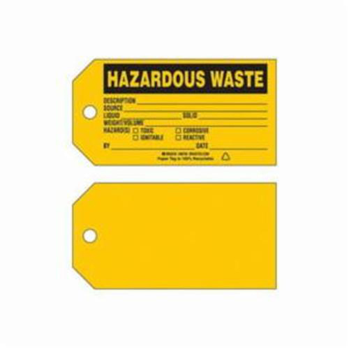 Brady 86763 "Hazardous Waste" Tags, Paper, 5-3/4" W x 3" H, English-(Pack of 100)