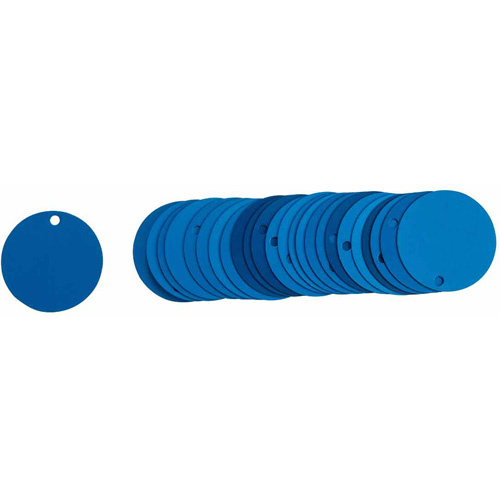 Brady 49907 Blank Round Valve Tags, Aluminum, 2" dia-(Pack of 25)