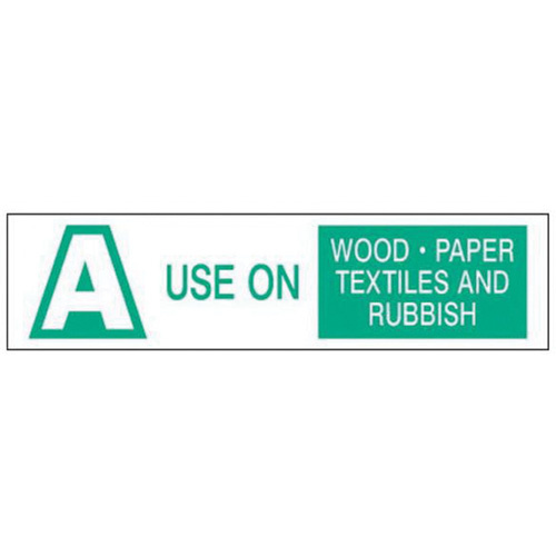 Brady  95222  "A Use on Wood Paper Textiles and Rubbish" Labels, 6" L x 1-1/2" W, Green on White - Each