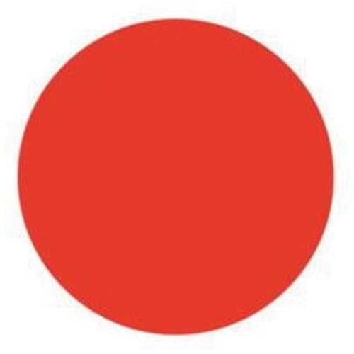 Brady  30662  Round Write-On Labels, Circle, 1.5" L x 1.5" W, Red - Pack of 500
