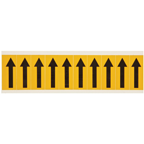 Brady  1534-ARO  Individual Number and Letter Labels, Arrow Symbol, 2" H, Black on Yellow - Each