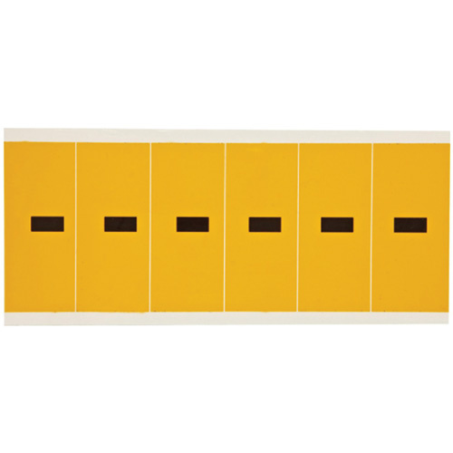 Brady  1550-DSH  Individual Number & Letter Labels, Dash (-), 3" H, Black on Yellow - Each
