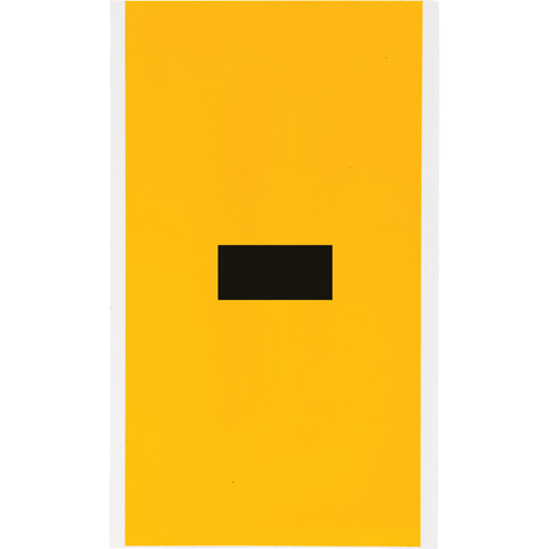 Brady  1570-DSH  Individual Number & Letter Label, Dash (-), 6" H, Black on Yellow - Each
