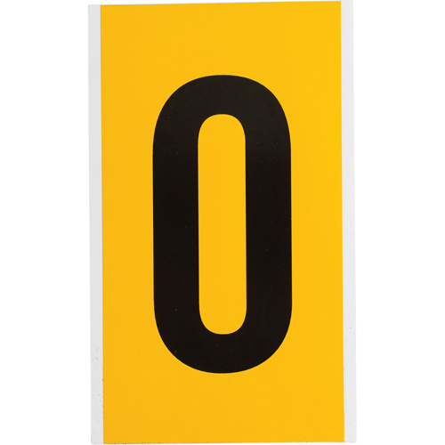 Brady  1570-O  Individual Number & Letter Label, O, 6" H, Black on Yellow - Each