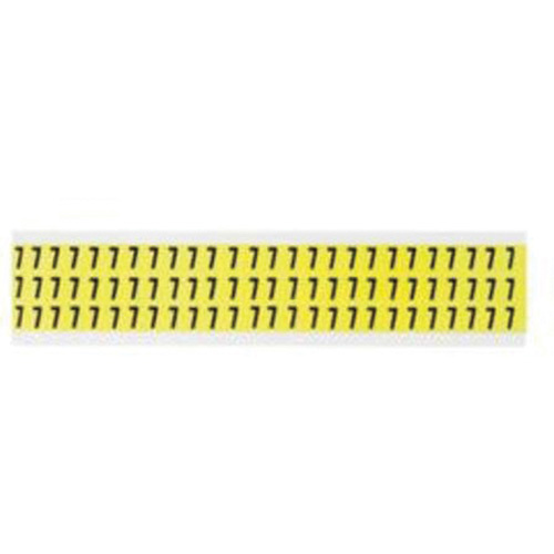 Brady  3410-7  Repositionable Individual Number and Letter Label, 7, 3/8" H, Black on Yellow - Each