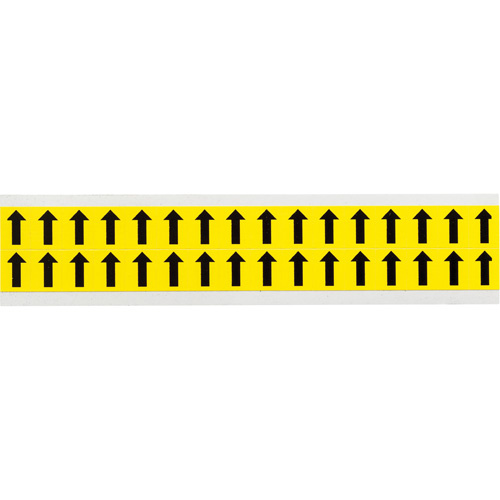 Brady  3420-ARO  Repositionable Individual Number and Letter Labels, Arrow Symbol, 5/8" H, Black on Yellow - Each