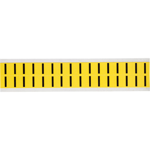 Brady  3420-I  Repositionable Individual Number and Letter Labels, I, 5/8" H, Black on Yellow - Each