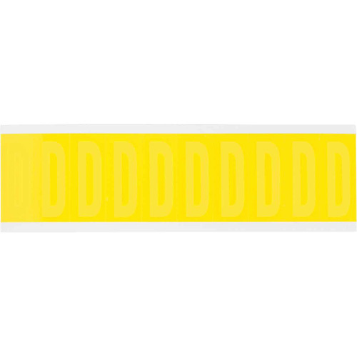 Brady  3440-BLANK  Repositionable Individual Number & Letter Labels, Blank, 2" H, Yellow - Each
