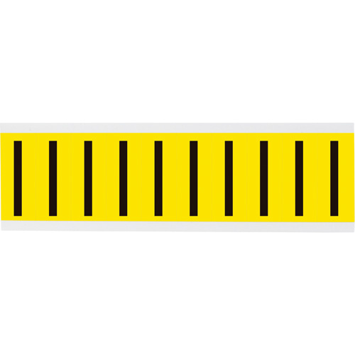 Brady  3440-I  Repositionable Individual Number and Letter Labels, I, 2" H, Black on Yellow - Each