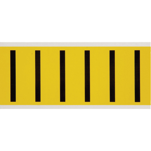 Brady  3450-I  Repositionable Individual Number and Letter Labels, I, 3" H, Black on Yellow - Each