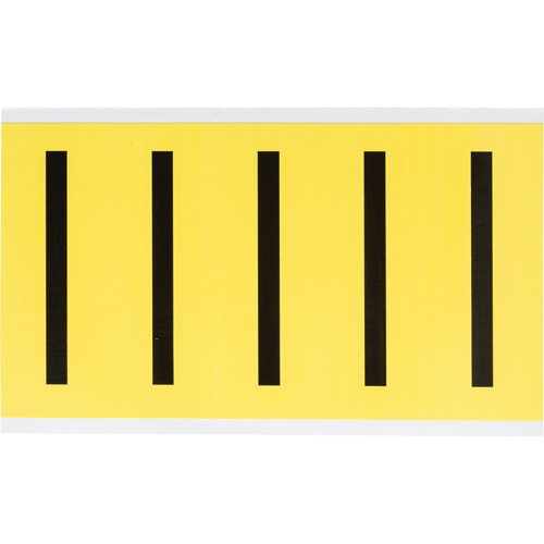 Brady  3460-I  Repositionable Individual Number and Letter Labels, I, 4" H, Black on Yellow - Each