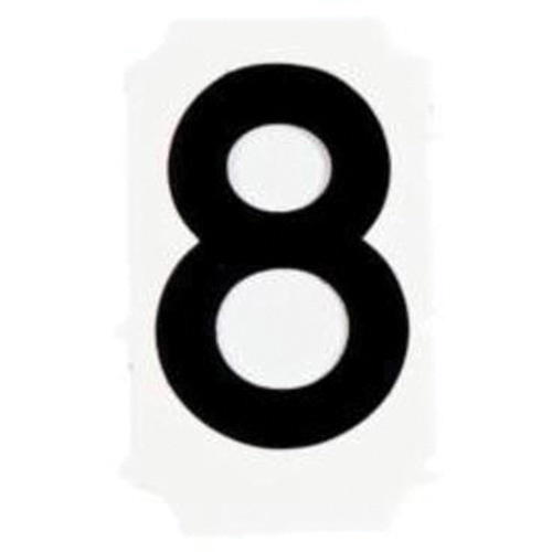 Brady  5010P-8  Quick-Align<sup>?</sup> Individual Gothic Number and Letter Labels, 8, 1" H, Black - Pack of 10