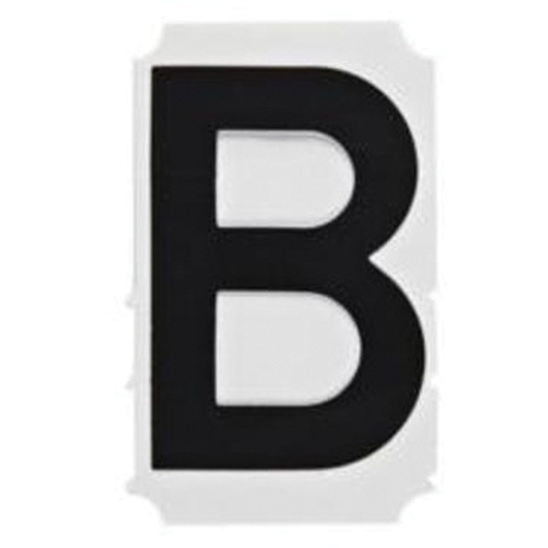 Brady  5010P-B  Quick-Align<sup>?</sup> Individual Gothic Number and Letter Labels, B, 1" H, Black - Pack of 10