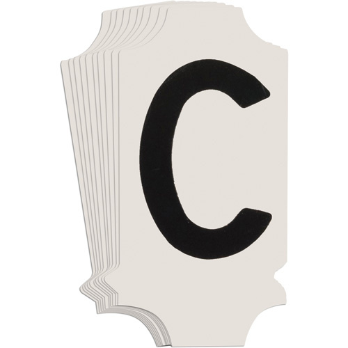 Brady  5010P-C  Quick-Align<sup>?</sup> Individual Gothic Number and Letter Labels, C, 1" H, Black - Pack of 10