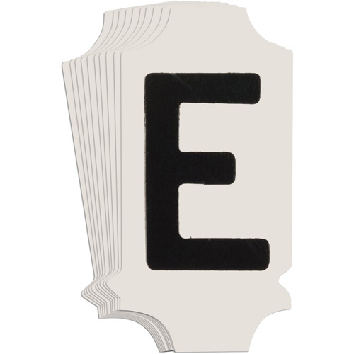 Brady  5010P-E  Quick-Align<sup>?</sup> Individual Gothic Number and Letter Labels, E, 1" H, Black - Pack of 10
