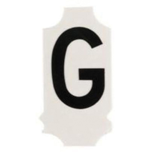 Brady  5010P-G  Quick-Align<sup>?</sup> Individual Gothic Number and Letter Labels, G, 1" H, Black - Pack of 10