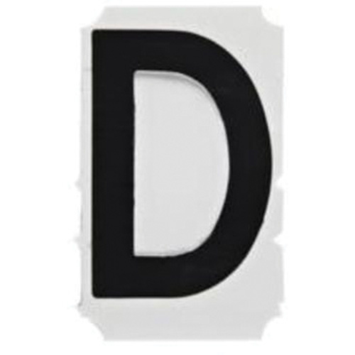 Brady  5050P-D  Quick-Align<sup>?</sup> Individual Gothic Number and Letter Labels, D, 2" H, Black - Pack of 10
