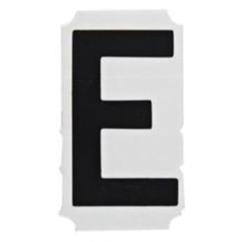 Brady  5050P-E  Quick-Align<sup>?</sup> Individual Gothic Number and Letter Labels, E, 2" H, Black - Pack of 10