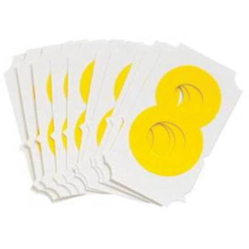 Brady  5060P-8  Quick-Align<sup>?</sup> Individual Gothic Number and Letter Labels, 8, 2" H, Yellow - Pack of 10