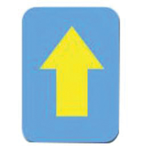 Brady  5060P-ARO  Quick-Align<sup>?</sup> Individual Gothic Number and Letter Labels, Arrow Symbol, 2" H, Yellow - Pack of 10