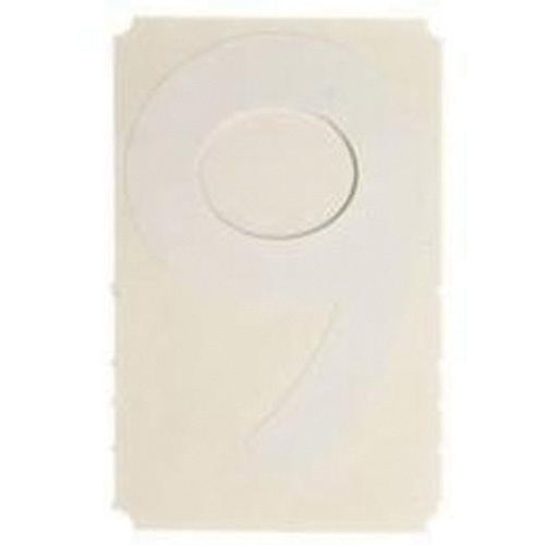 Brady  5080P-9  Quick-Align<sup>?</sup> Individual Gothic Number and Letter Labels, 9, 2" H, White - Pack of 10