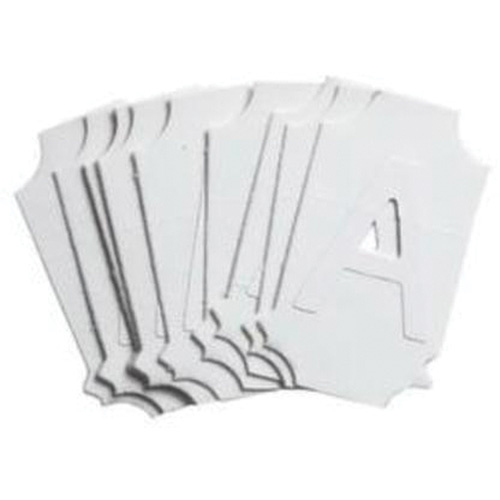 Brady  5080P-A  Quick-Align<sup>?</sup> Individual Gothic Number and Letter Labels, A, 2" H, White - Pack of 10