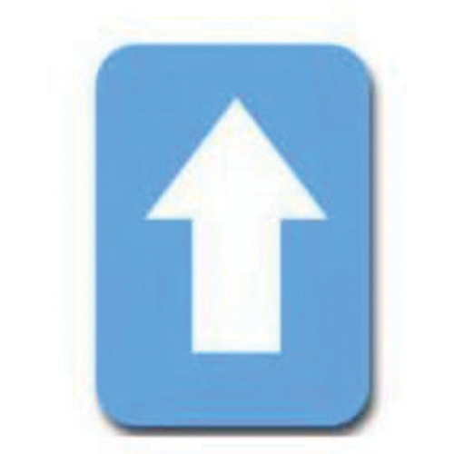 Brady  5080P-ARO  Quick-Align<sup>?</sup> Individual Gothic Number and Letter Labels, Arrow Symbol, 2" H, White - Pack of 10